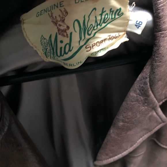 Vintage Deerskin Brown Leather Jacket by Midwest Sport Togs - Picture 2 of 4